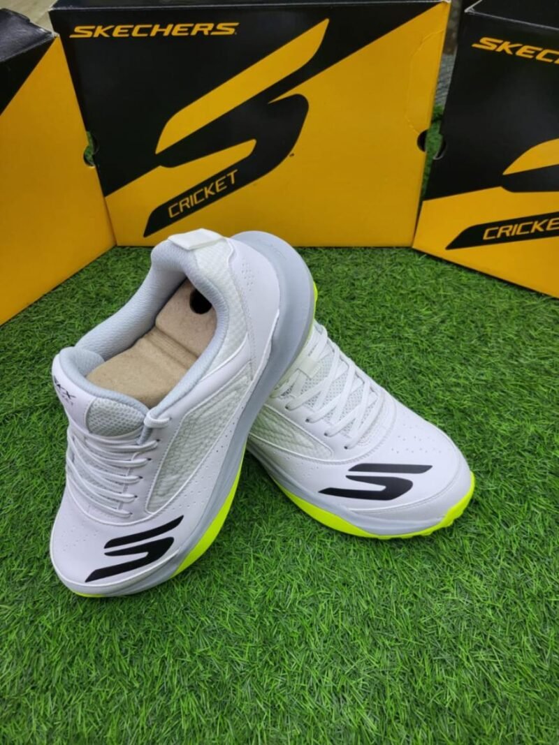 KECHERS CRICET SHOES WHITE LIME
