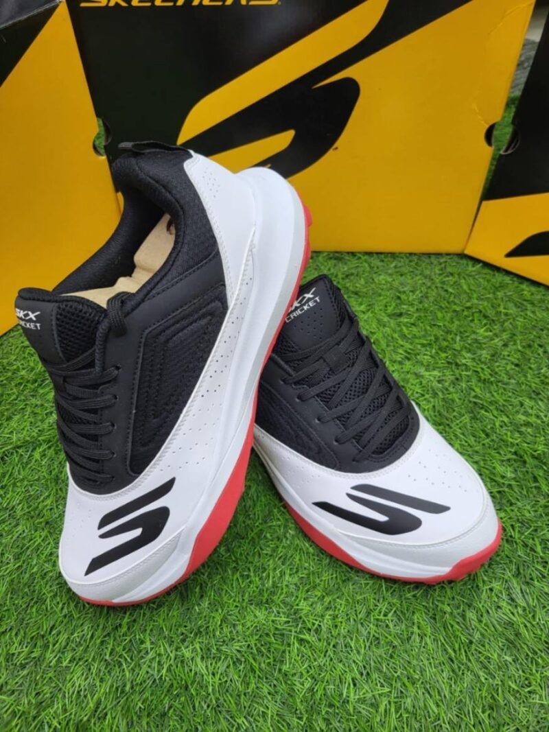 SKECHERS CRICET SHOES WHITE BLACK RED